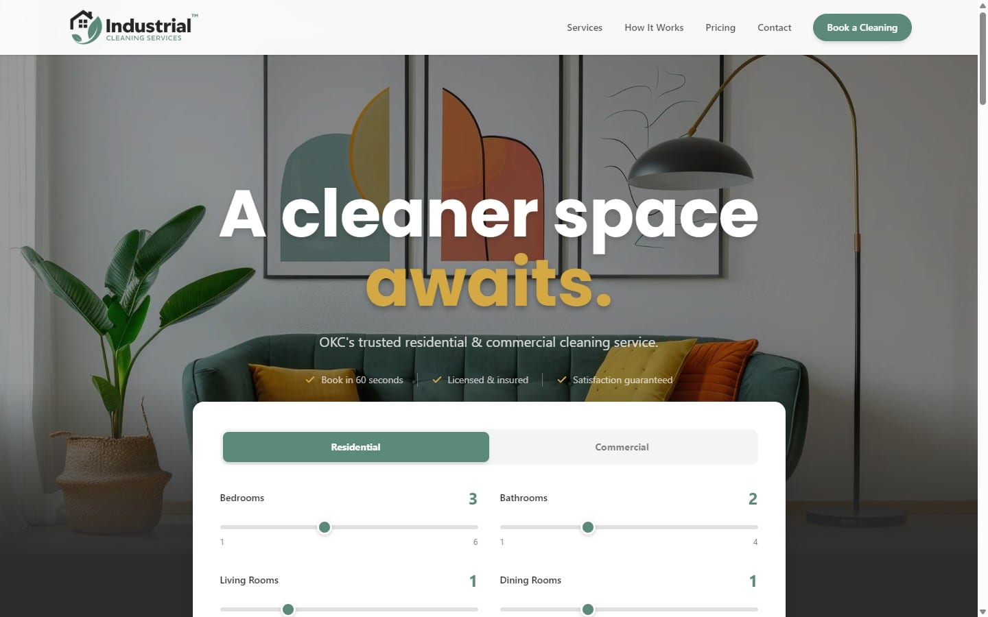 Industrial Cleaning Services — live site preview