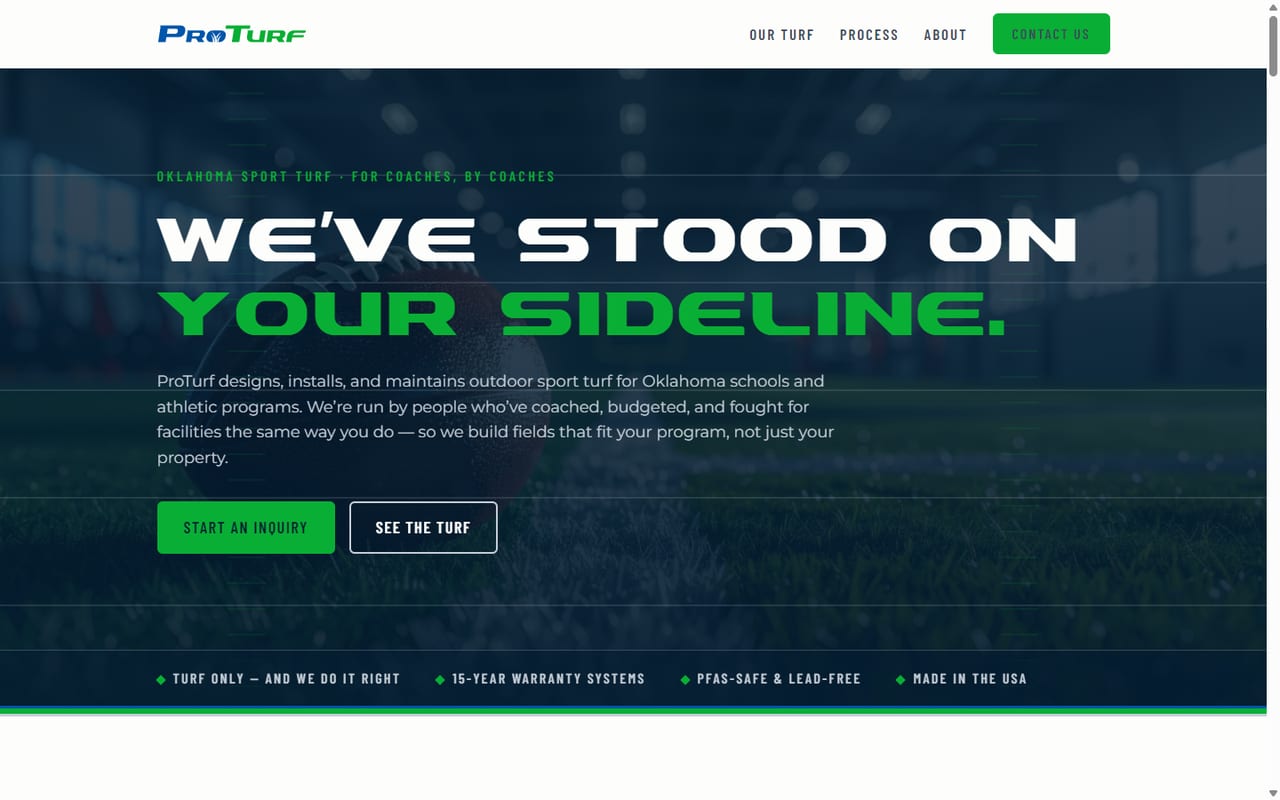 ProTurf — live site preview